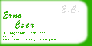 erno cser business card